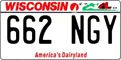WI license plate 662NGY