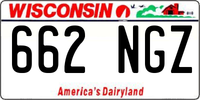 WI license plate 662NGZ