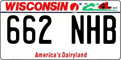 WI license plate 662NHB