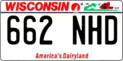 WI license plate 662NHD