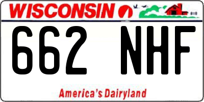 WI license plate 662NHF