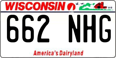 WI license plate 662NHG