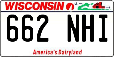 WI license plate 662NHI
