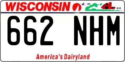 WI license plate 662NHM