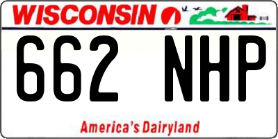 WI license plate 662NHP