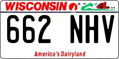 WI license plate 662NHV