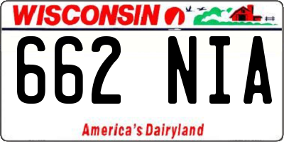 WI license plate 662NIA