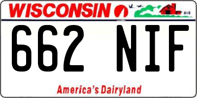 WI license plate 662NIF