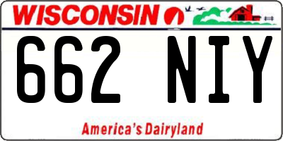 WI license plate 662NIY
