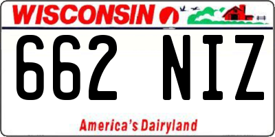 WI license plate 662NIZ