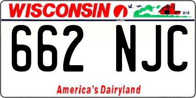 WI license plate 662NJC