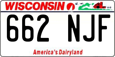 WI license plate 662NJF