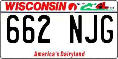 WI license plate 662NJG