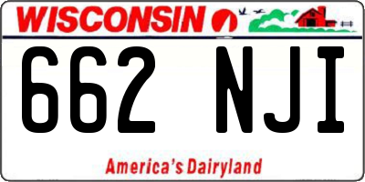 WI license plate 662NJI