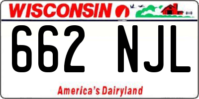 WI license plate 662NJL