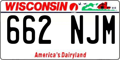 WI license plate 662NJM