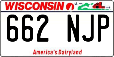 WI license plate 662NJP