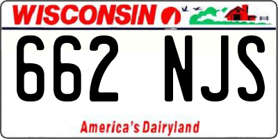 WI license plate 662NJS