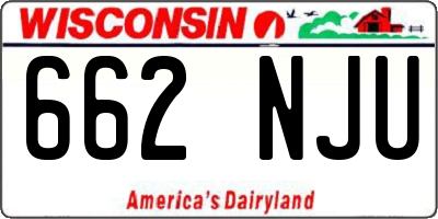 WI license plate 662NJU
