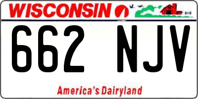 WI license plate 662NJV