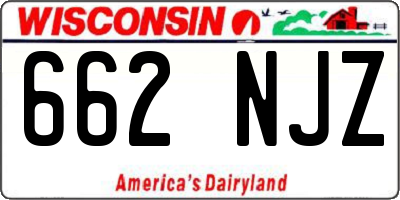 WI license plate 662NJZ