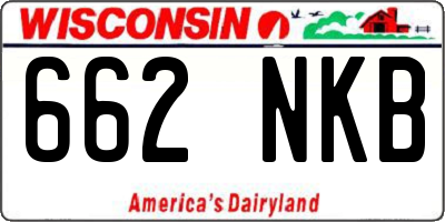 WI license plate 662NKB