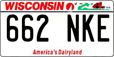 WI license plate 662NKE
