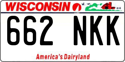 WI license plate 662NKK