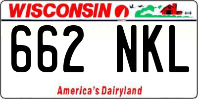 WI license plate 662NKL