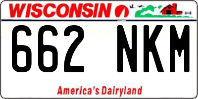 WI license plate 662NKM