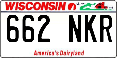 WI license plate 662NKR