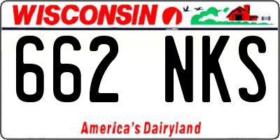 WI license plate 662NKS