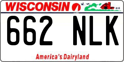 WI license plate 662NLK