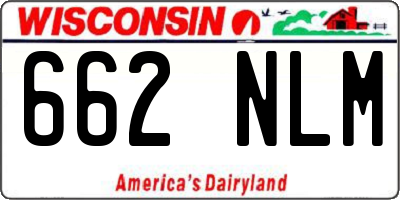 WI license plate 662NLM