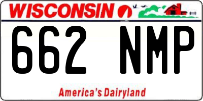 WI license plate 662NMP
