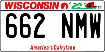 WI license plate 662NMW