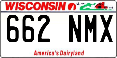 WI license plate 662NMX