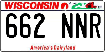 WI license plate 662NNR