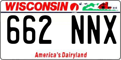 WI license plate 662NNX