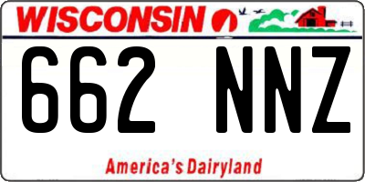WI license plate 662NNZ