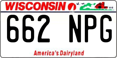 WI license plate 662NPG