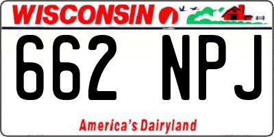 WI license plate 662NPJ