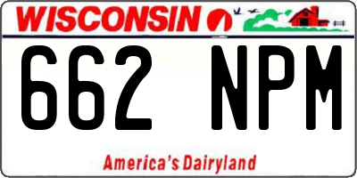 WI license plate 662NPM