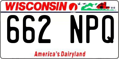 WI license plate 662NPQ
