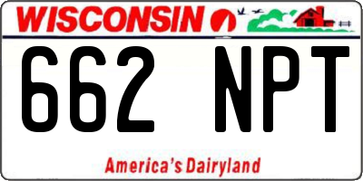 WI license plate 662NPT