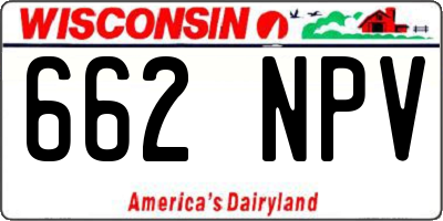 WI license plate 662NPV