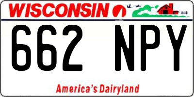 WI license plate 662NPY