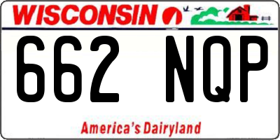 WI license plate 662NQP