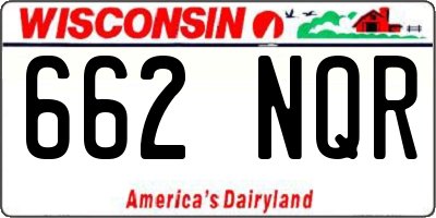WI license plate 662NQR