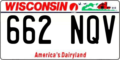 WI license plate 662NQV